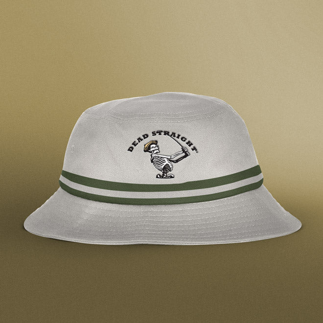 White & Green Trim Jack Nicklaus Bucket Hat