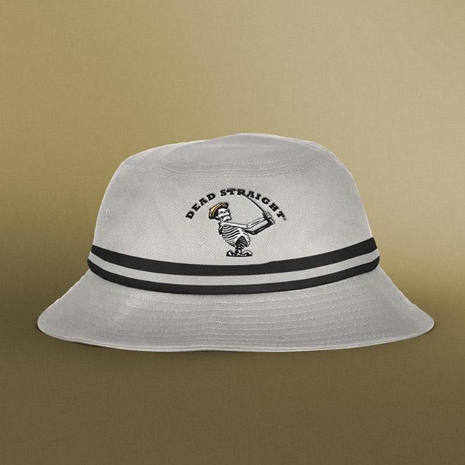 White & Navy Trim Jack Nicklaus Bucket Hat